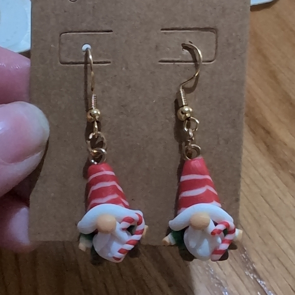 Hand Crafted Jewelry - Festive Gnome Earrings